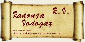 Radonja Vodogaz vizit kartica